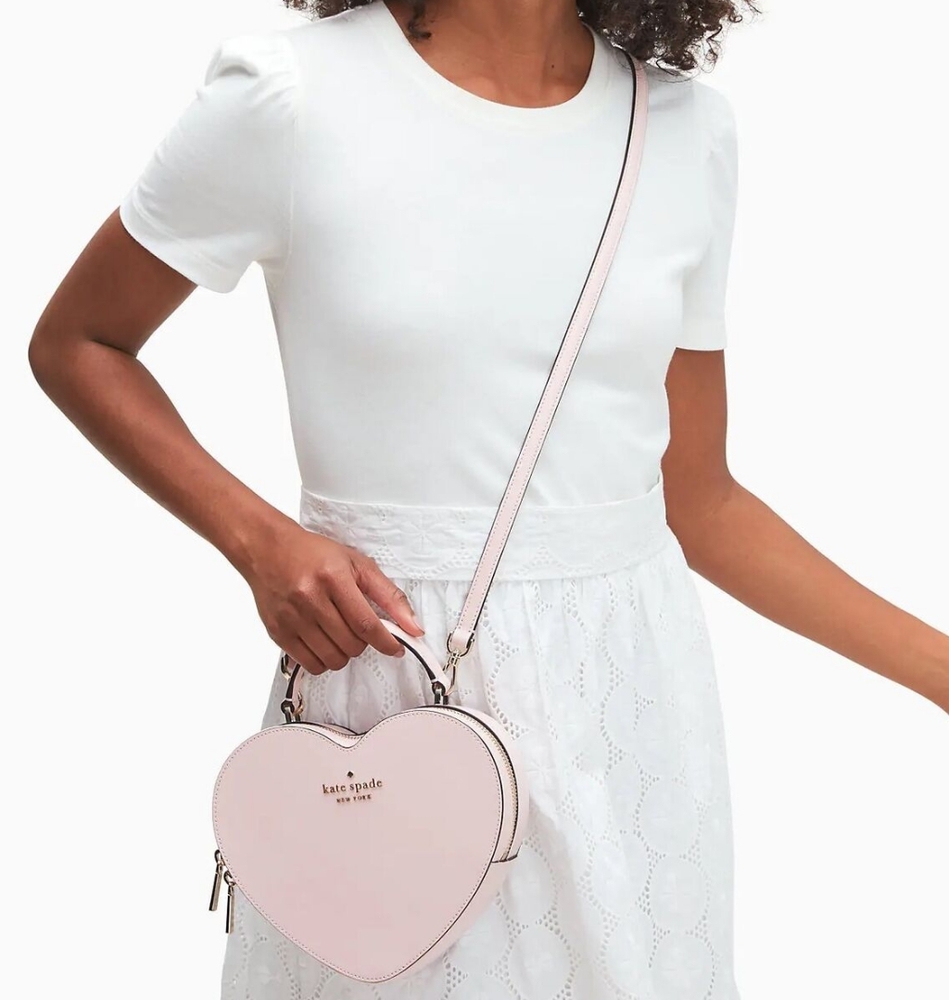 Kate Spade Pink Heart-Shaped Crossbody Bag